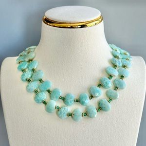 NEW Turquouse & 18-kt Gold Double Strand Necklace